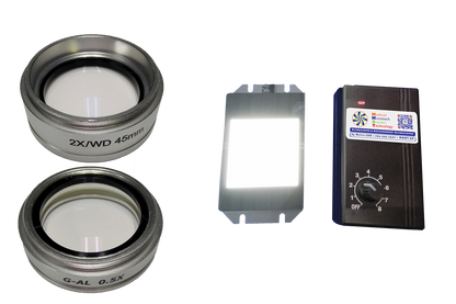 microscope objective lenses doubler 2x splitter .5x rectangle led backlight