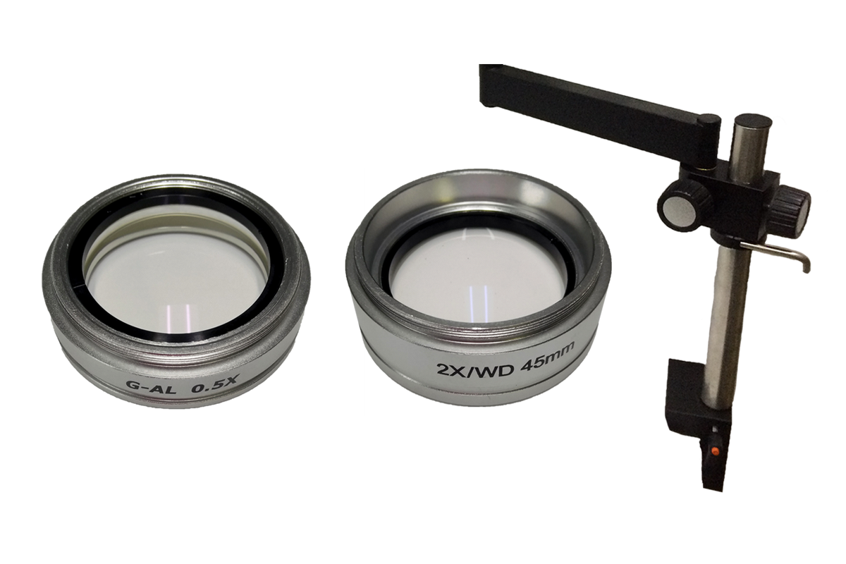Objective Lens AL-A05 .5X AND AL-A20 2X, and EB-AA-36cm extension bar